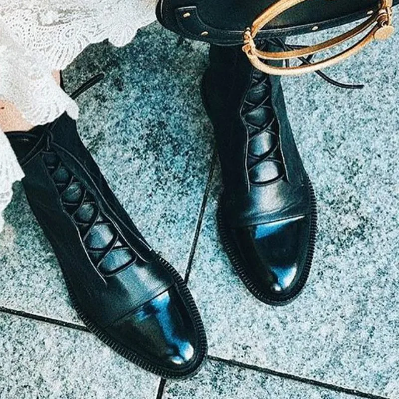 Black Pointed Toe Boots New Patent Leather British Style Flat Boots Handsome Motorcycle Boots Women's Boots
Black Pointed Toe Boots New Patent Leather British Style Flat Boots Handsome Motorcycle Boots Women's Boots