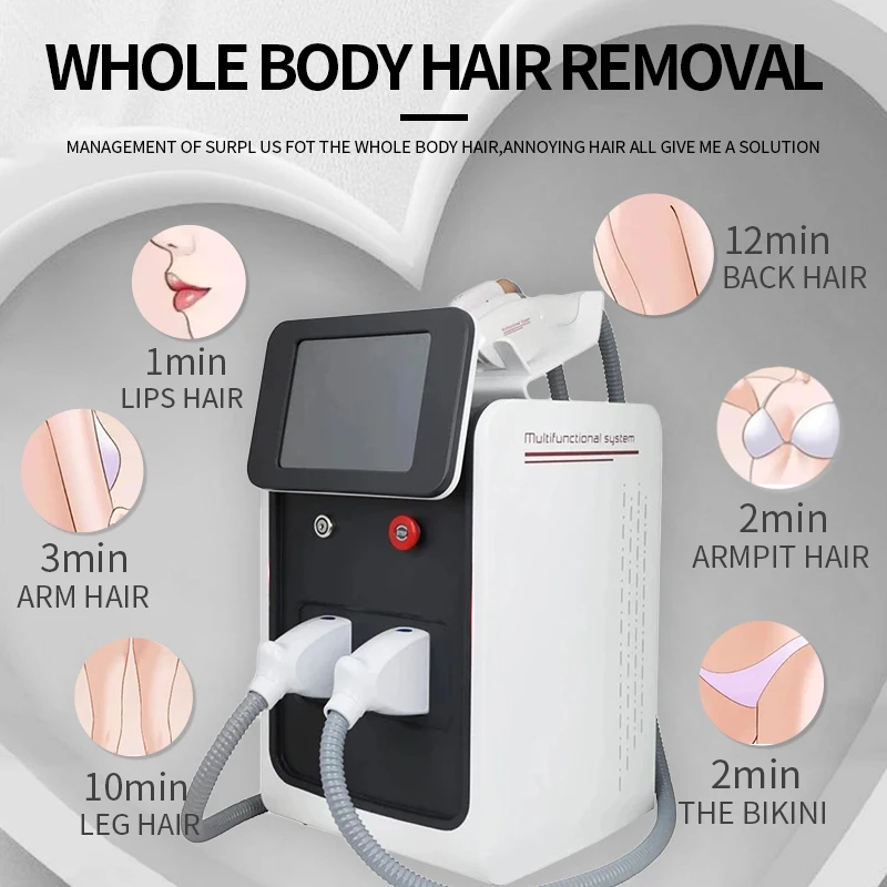 

Newest 3 in1 E-light Laser IPL Hair Removal Machine 2022 R-F Nd Yag Laser Multifunction Remove Tattoo Permanent Beauty Device