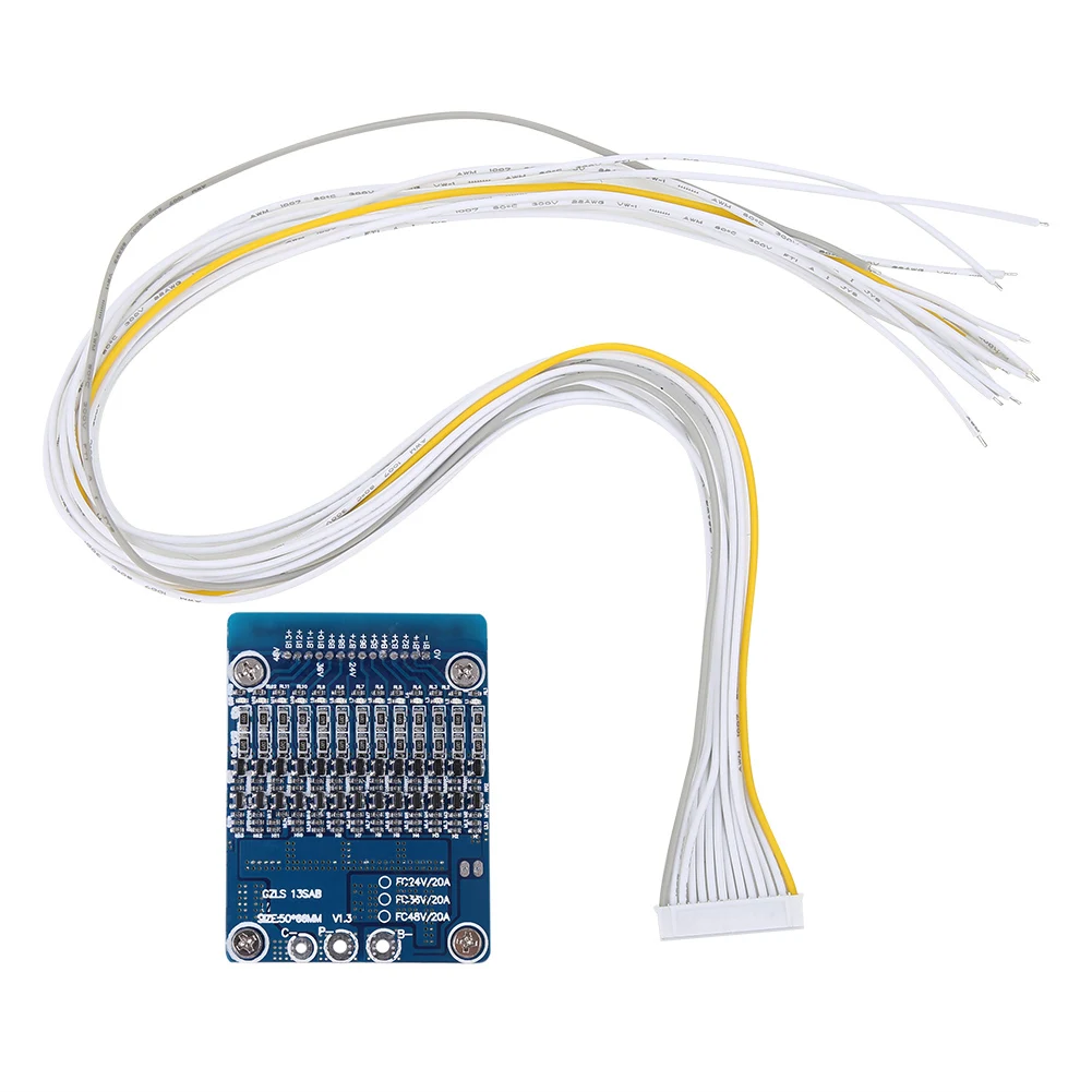 Защитная плата BMS PCB для литий-ионных аккумуляторов 13S 48V 20A 18650 с функцией балансировки
Защитная плата BMS PCB для литий-ионных аккумуляторов 13S 48V 20A 18650 с функцией балансировки