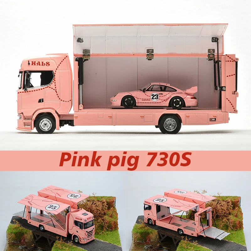 GCD 1:64 закрытый двухуровневый буксировочный грузовик Чайка крыло розовая свинка Специальный выпуск из сплава Миниатюрная модель автомобиля...
GCD 1:64 закрытый двухуровневый буксировочный грузовик Чайка крыло розовая свинка Специальный выпуск из сплава Миниатюрная модель автомобиля...