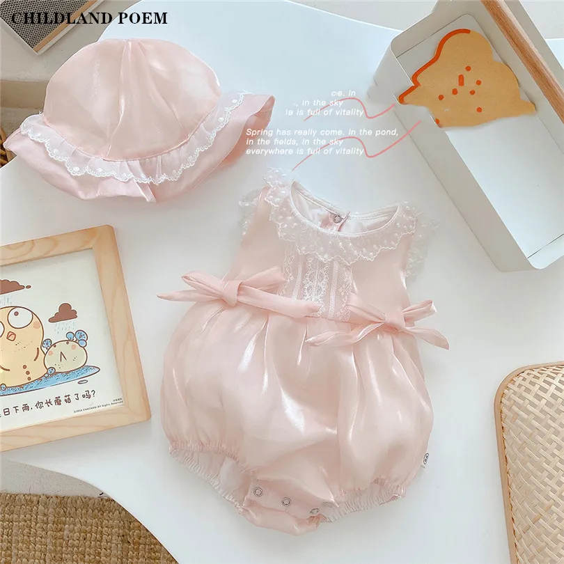 Baby Rompers Jumpsuit Summer Newborn Baby Girls Romper With Hat Sleeveless Lace Princess Baby Clothes For Girl Toddler Playsuit
Baby Rompers Jumpsuit Summer Newborn Baby Girls Romper With Hat Sleeveless Lace Princess Baby Clothes For Girl Toddler Playsuit