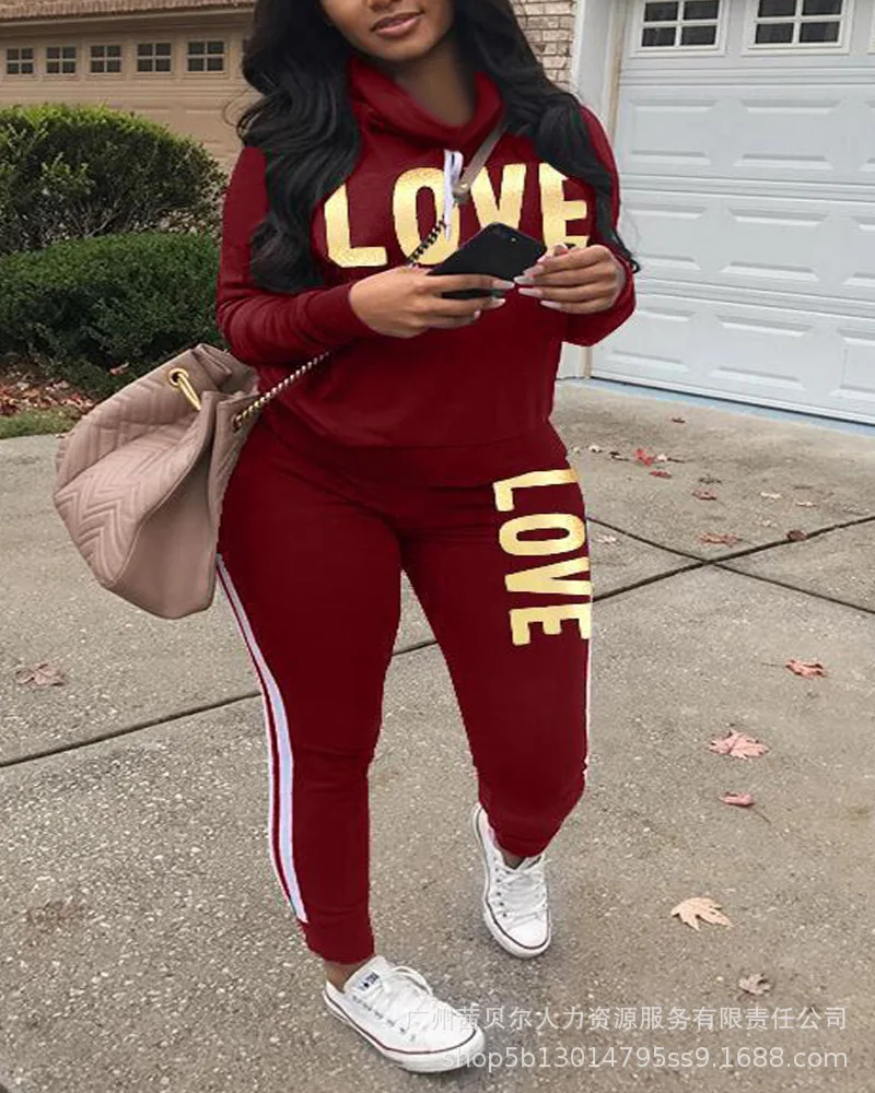 Letter Print Long Sleeve Top & Pants Set Women Autumn Winter Running Gym Sports Sweatshirts Hoodie Long Sweatpants
Letter Print Long Sleeve Top & Pants Set Women Autumn Winter Running Gym Sports Sweatshirts Hoodie Long Sweatpants