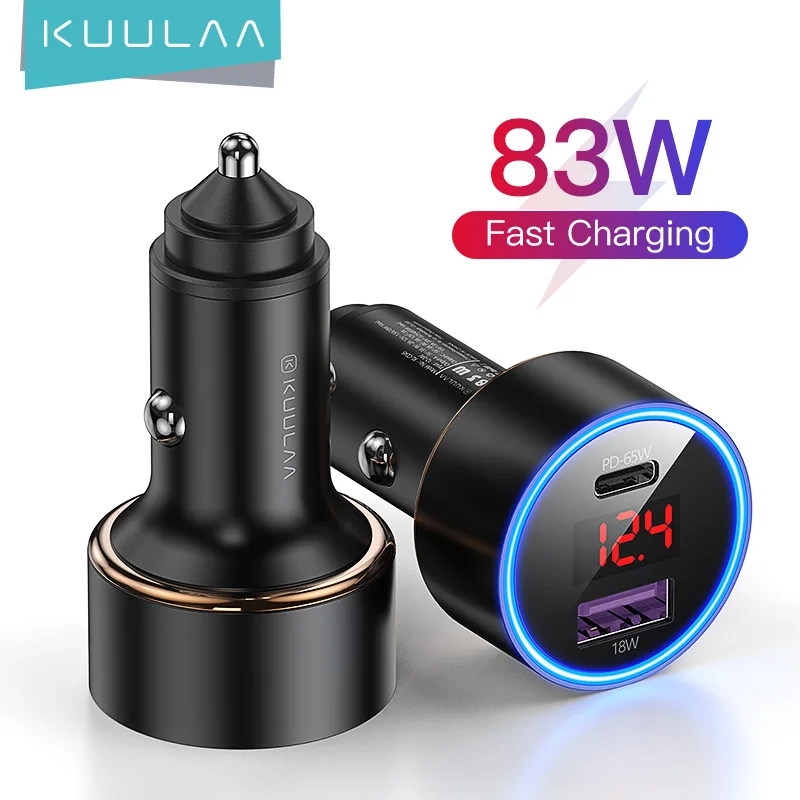 KUULAA 83W Car Charger USB Type C Dual Port PD QC Fast Charging For Laptop Translucent Car Phone Charger For iPhone Samsung
KUULAA 83W Car Charger USB Type C Dual Port PD QC Fast Charging For Laptop Translucent Car Phone Charger For iPhone Samsung