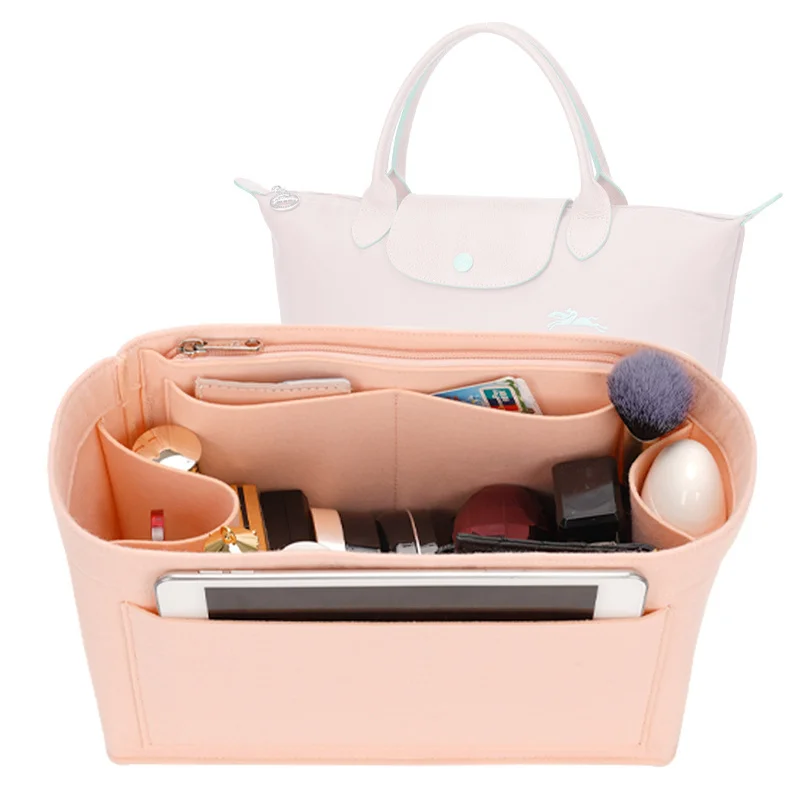 

For Longchamp PLIAGE Shopper Bag Felt Purse Insert Organizer Women Travel Handbag Inner Shaper Tote Bags Linner Storage Divider
