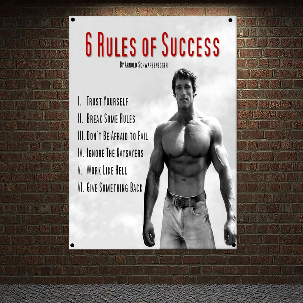 6 RULES OF SUCCESS Man Muscular Body Poster Wall Hanging Workout Bodybuilding Banner Flag Exercise Tapestry Painting Gym Decor
6 RULES OF SUCCESS Man Muscular Body Poster Wall Hanging Workout Bodybuilding Banner Flag Exercise Tapestry Painting Gym Decor