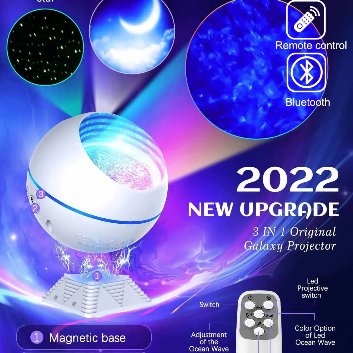 Projector Starry Sky Galaxy Stars Projector led Night Light Lamp for Bedroom Room Atmospher Decorative Nightlights
Projector Starry Sky Galaxy Stars Projector led Night Light Lamp for Bedroom Room Atmospher Decorative Nightlights
