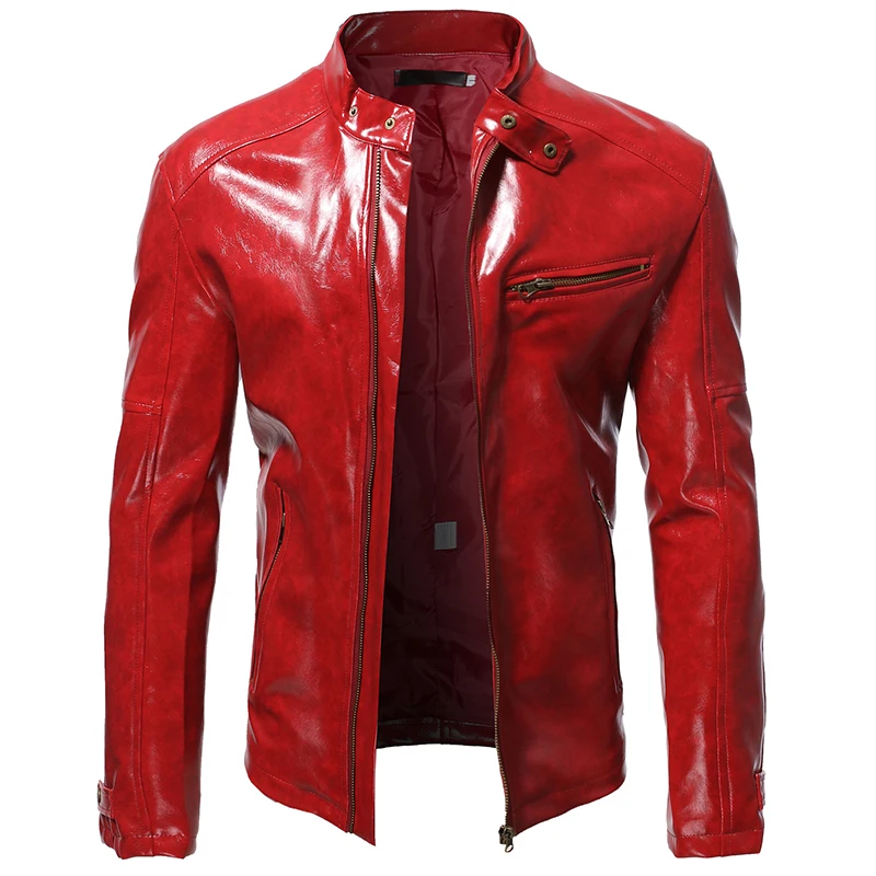 2022 Men's Autumn New Shiny Leather Jacket Fashion Self-cultivation Stand-up Collar Motorcycle Suit PU Handsome Short Top S-5XL
2022 Men's Autumn New Shiny Leather Jacket Fashion Self-cultivation Stand-up Collar Motorcycle Suit PU Handsome Short Top S-5XL