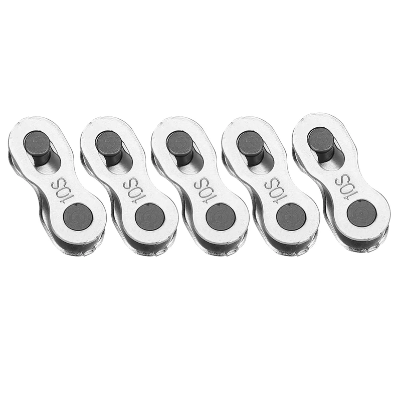10 Speed 5 Pcs Bicycle Missing Link Replacement Bicycle Chain Professional Reusable Bicycle Chain Link Connector
10 Speed 5 Pcs Bicycle Missing Link Replacement Bicycle Chain Professional Reusable Bicycle Chain Link Connector