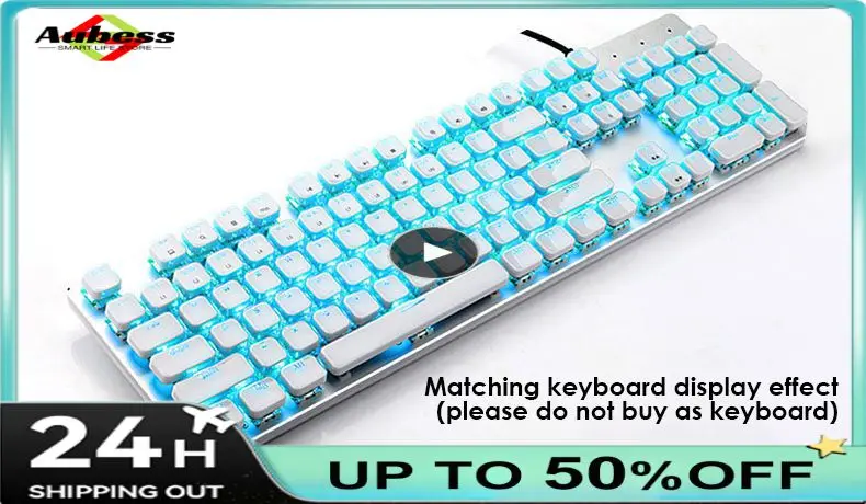 Transparent Crystal Transparent Style Mechanical Keyboard Cap Personalized Key Cap Abs Keycap Retro Round Punk 87/104 Keys
Transparent Crystal Transparent Style Mechanical Keyboard Cap Personalized Key Cap Abs Keycap Retro Round Punk 87/104 Keys