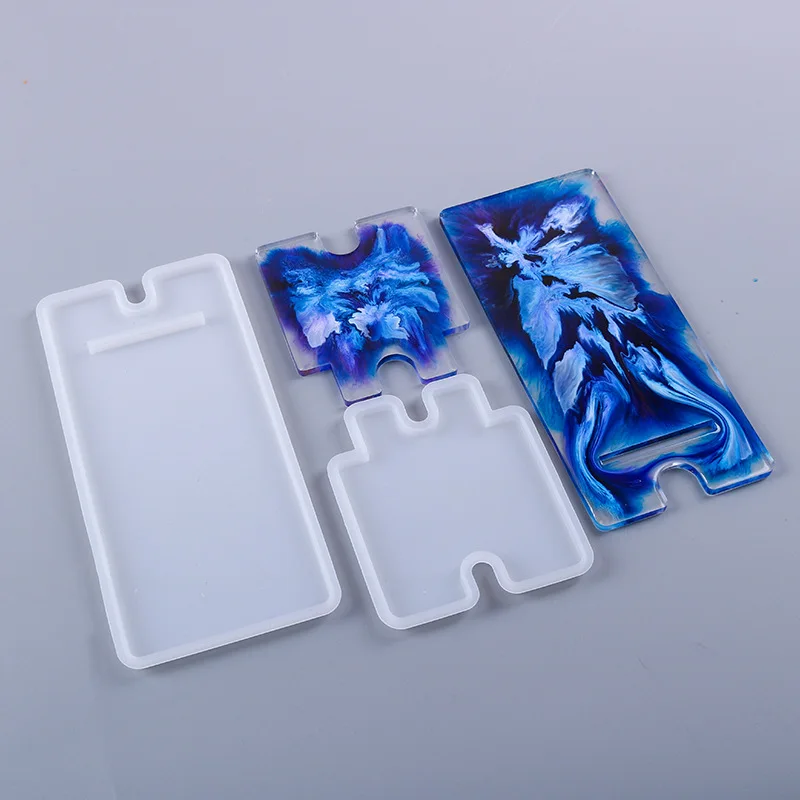 Mobile Phone Tablet Holder Mold Bracket Crystal Epoxy Resin Mold Handmade Cellphone Stand Silicone Mould DIY Home Office Crafts
Mobile Phone Tablet Holder Mold Bracket Crystal Epoxy Resin Mold Handmade Cellphone Stand Silicone Mould DIY Home Office Crafts