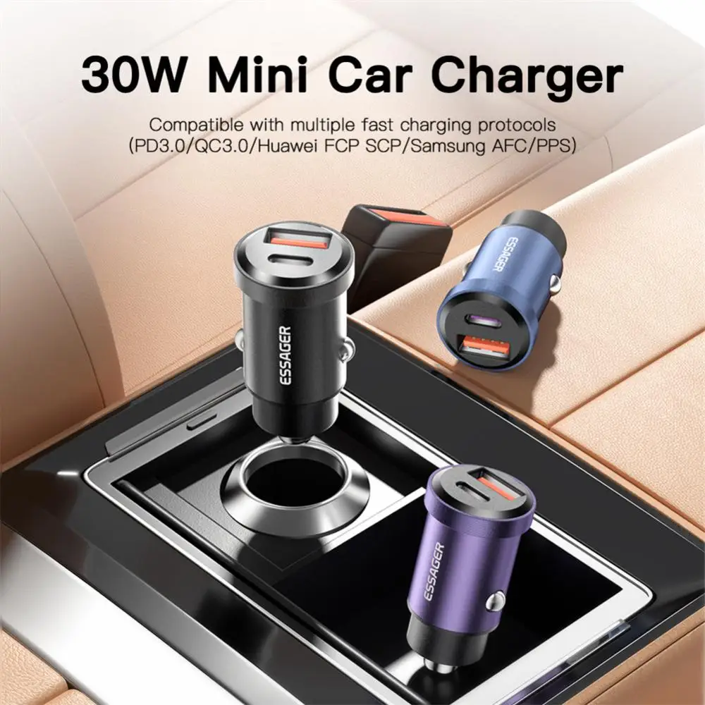 Essager 45W USB Car Charger Fast Charging Type C Quick Charge 4.0 QC PD 3.0 SCP USB Car For IPhone 12 13 Huawei Samsung Xiaomi
Essager 45W USB Car Charger Fast Charging Type C Quick Charge 4.0 QC PD 3.0 SCP USB Car For IPhone 12 13 Huawei Samsung Xiaomi