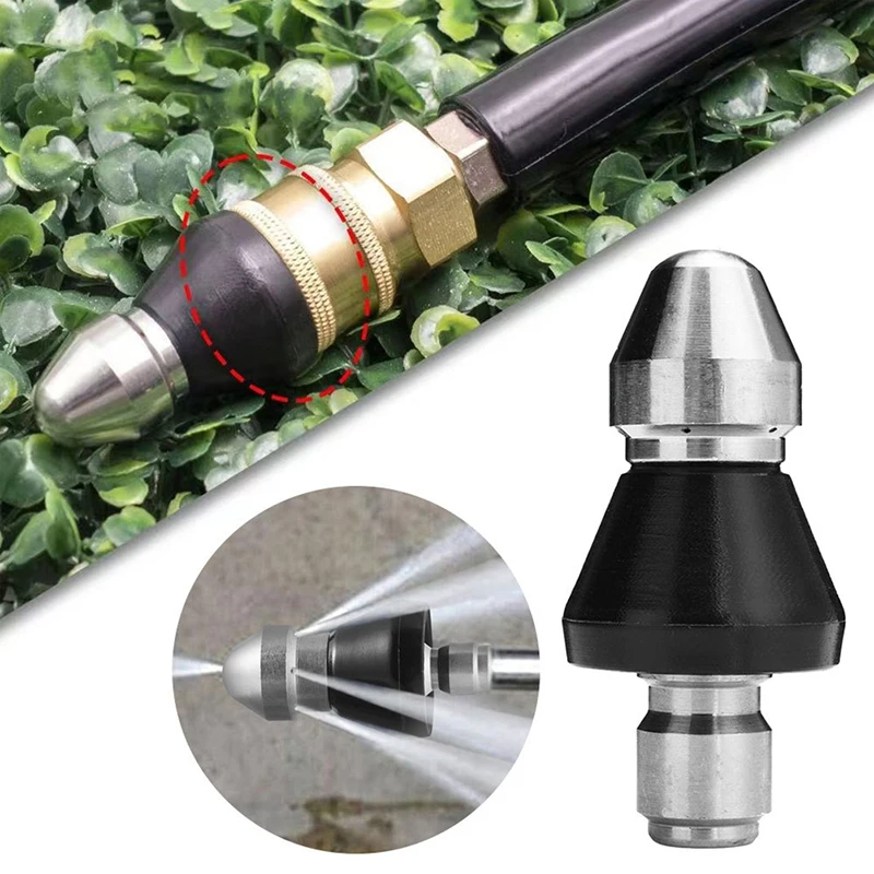 Stainless Steel High Pressure Sewer Cleaning Nozzle 1/4'' Quick High Pressure Washer Jet Head Sewer Drain Hose Nozzle Garden
Stainless Steel High Pressure Sewer Cleaning Nozzle 1/4'' Quick High Pressure Washer Jet Head Sewer Drain Hose Nozzle Garden