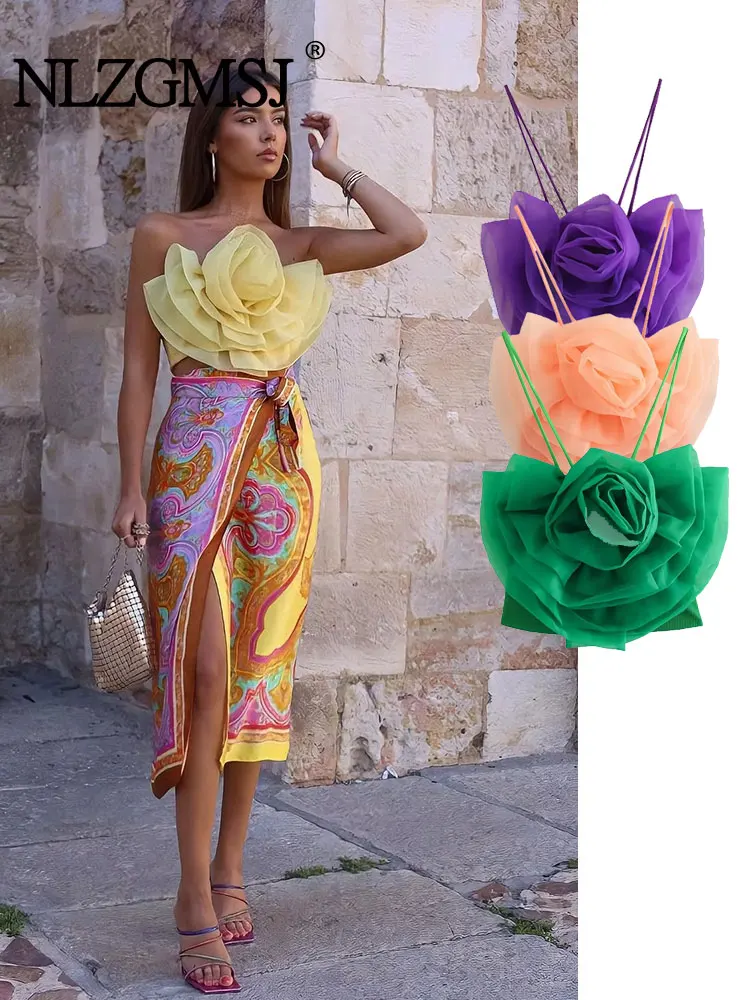 Nlzgmsj TRAF Women High Street Transparent Organza Rose Floral Patchwork Knitting Short Blouse Female Chic Crop Tops
Nlzgmsj TRAF Women High Street Transparent Organza Rose Floral Patchwork Knitting Short Blouse Female Chic Crop Tops