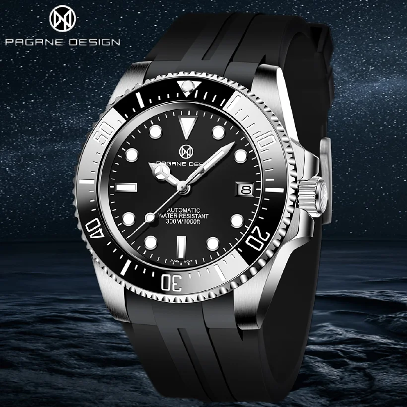 PAGRNE DESIGN The New men mechanical wristwatch Sapphire Glass Automatic Watches 300m waterproof Stainless steel Watch for Men
PAGRNE DESIGN The New men mechanical wristwatch Sapphire Glass Automatic Watches 300m waterproof Stainless steel Watch for Men