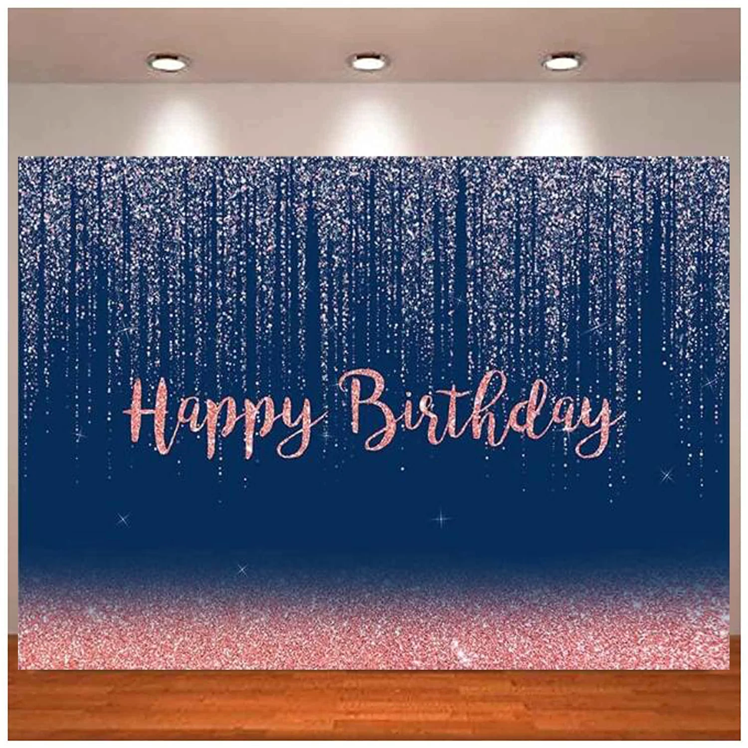 Navy Blue And Rose Gold Glitter Happy Birthday Photography Backdrop Background For Girl Adult Bday Party Banner Cake Table Decor
Navy Blue And Rose Gold Glitter Happy Birthday Photography Backdrop Background For Girl Adult Bday Party Banner Cake Table Decor