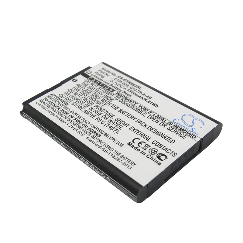 1300mAh NIN CTR-003 C/CTR-A-AB Battery for Nintendo CTR-001 Switch Pro Controller 3DS 2DS XL MIN-CTR-001 JAN-001
1300mAh NIN CTR-003 C/CTR-A-AB Battery for Nintendo CTR-001 Switch Pro Controller 3DS 2DS XL MIN-CTR-001 JAN-001