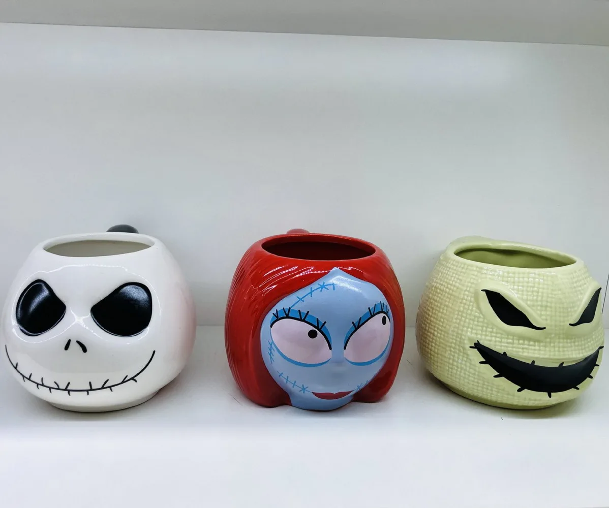 New Product Light Luxury Jack Sally Skellington Ceramic Coffee Mug with Hanfgrip Spoon Water Cup Cartoon Mug
New Product Light Luxury Jack Sally Skellington Ceramic Coffee Mug with Hanfgrip Spoon Water Cup Cartoon Mug