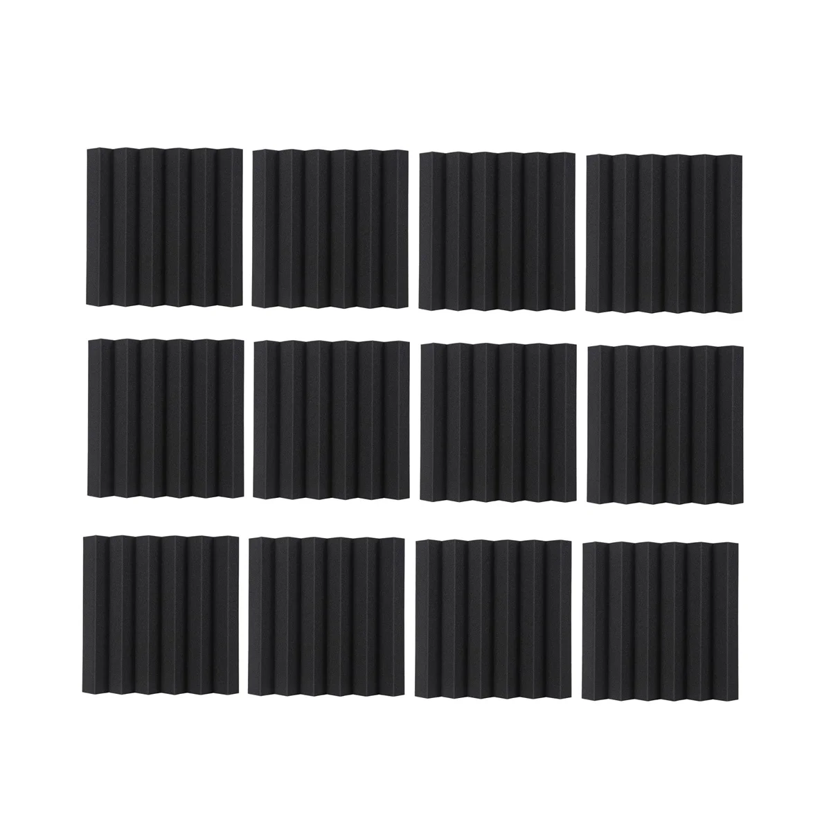 Acoustic Foam Panels - 12x12x2Inch Wedges Soundproof Foam Panels High Density Foam Fire Resistant Foam - 12 PCS Black
Acoustic Foam Panels - 12x12x2Inch Wedges Soundproof Foam Panels High Density Foam Fire Resistant Foam - 12 PCS Black