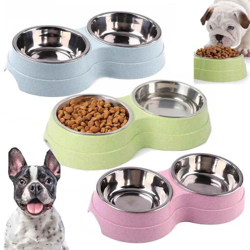 Double Pet Bowls Dog Food Water Feeder Stainless Steel Pet Drinking Dish Feeder Cat Puppy Feeding Supplies Small Dog Accessories
Double Pet Bowls Dog Food Water Feeder Stainless Steel Pet Drinking Dish Feeder Cat Puppy Feeding Supplies Small Dog Accessories