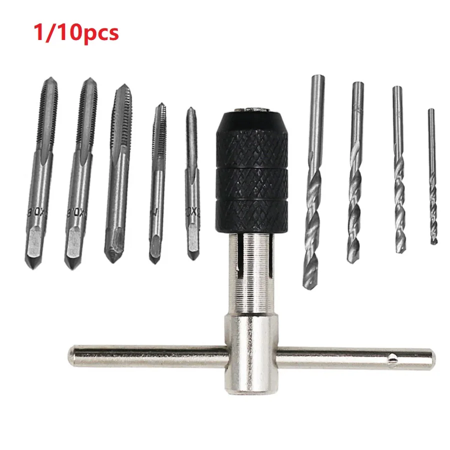 1/10Pcs M3-M8 T-Handle Tap Wrench Drill Set Reversible Single Tap Holder Tapping Threading Tool Screwdriver Taps & Dies
1/10Pcs M3-M8 T-Handle Tap Wrench Drill Set Reversible Single Tap Holder Tapping Threading Tool Screwdriver Taps & Dies