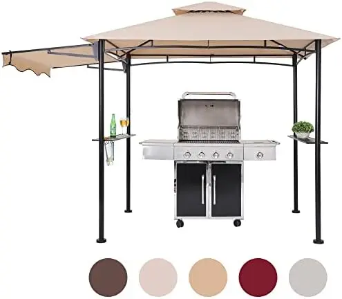 Grill Gazebo, Outdoor BBQ Grill Canopy with Extra Shadow & LED Lights, Barbeque Gazebo Canopy (Cream)
Grill Gazebo, Outdoor BBQ Grill Canopy with Extra Shadow & LED Lights, Barbeque Gazebo Canopy (Cream)