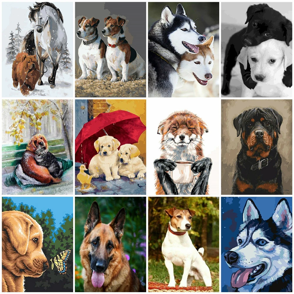 Animals Oil Painting By Numbers Dog DIY Hand Painted Wall Art For Adults Coloring By Numbers Gift Home Decor
Animals Oil Painting By Numbers Dog DIY Hand Painted Wall Art For Adults Coloring By Numbers Gift Home Decor