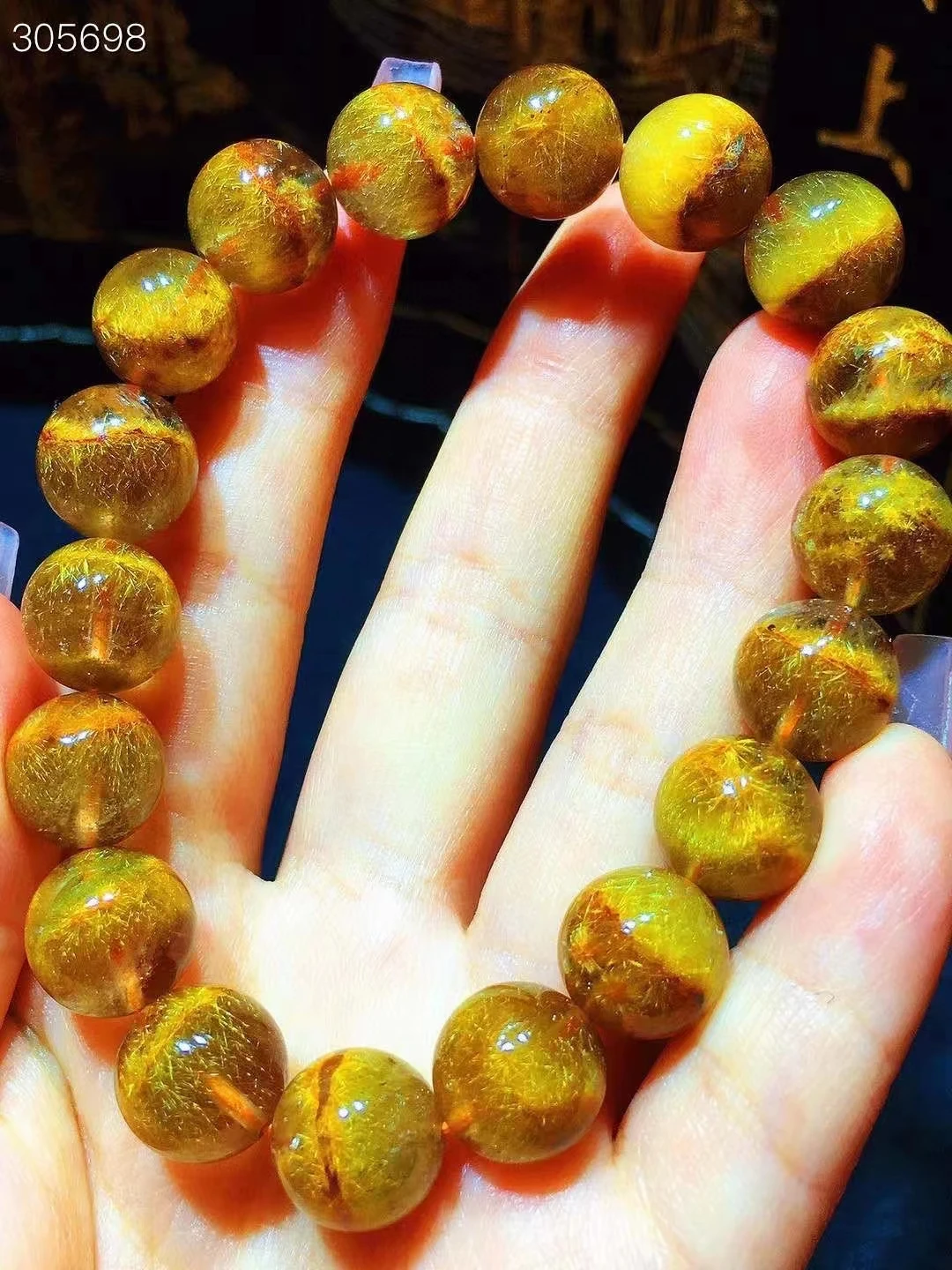 11.5mm Natural Gold Rutilated Quartz Sun Flower Round Beads Bracelet Woman Men Clear Round Beads Fashion Jewelry Brazil AAAAA
11.5mm Natural Gold Rutilated Quartz Sun Flower Round Beads Bracelet Woman Men Clear Round Beads Fashion Jewelry Brazil AAAAA
