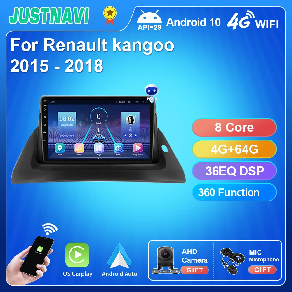 JUSTNAVI Android 10.0 Car Radio For Renault Kangoo 2015-2018 Multimedia DSP Stereo Navigation Video Player GPS RDS No 2 din DVD
JUSTNAVI Android 10.0 Car Radio For Renault Kangoo 2015-2018 Multimedia DSP Stereo Navigation Video Player GPS RDS No 2 din DVD