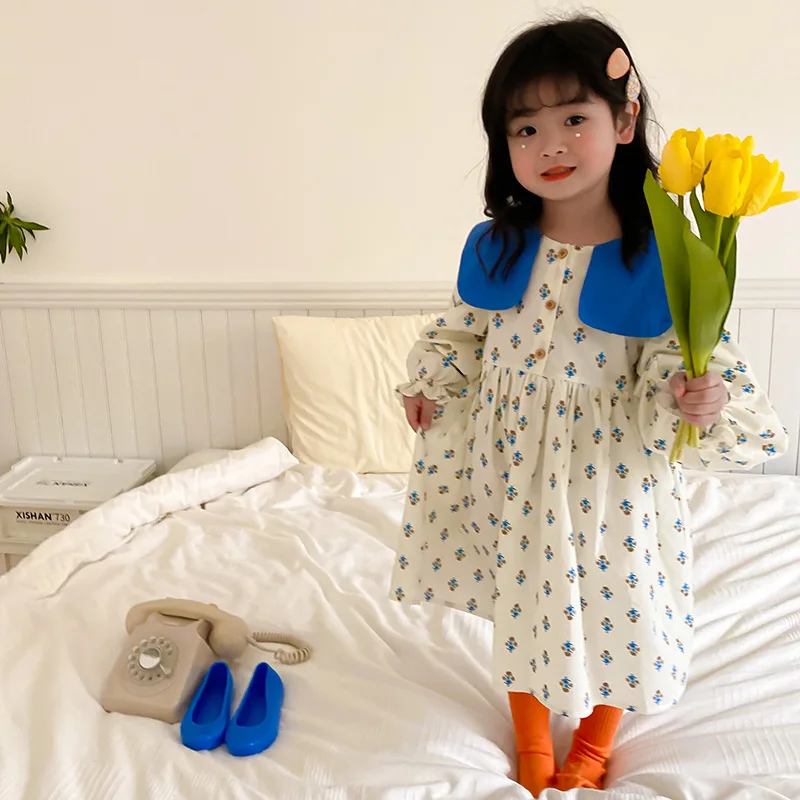 New Arrived 2022 Spring Kids Clothes Sweet Lapel Floral Princess Dress For Girls Cotton One Piece Korean Children Clothing
New Arrived 2022 Spring Kids Clothes Sweet Lapel Floral Princess Dress For Girls Cotton One Piece Korean Children Clothing