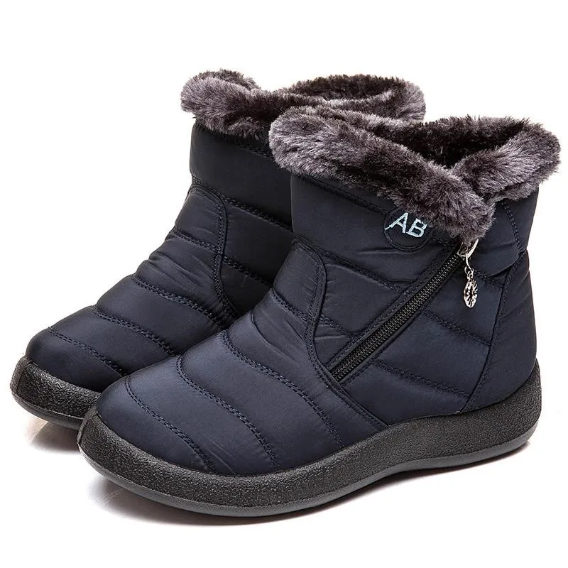 

Женские ботинки, женские ботинки 2023, модные водонепроницаемые зимние ботинки для снега, женская обувь, сохраняющая тепло обувь, женские меховые Новые сапоги Mujer