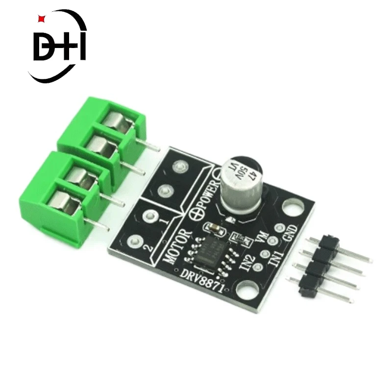 DRV8871 H-Bridge Brushed DC Motor Driver Breakout Board For Arduino PWM Control 3.6A Max Internal Current Sense 6.5V To 45V
DRV8871 H-Bridge Brushed DC Motor Driver Breakout Board For Arduino PWM Control 3.6A Max Internal Current Sense 6.5V To 45V