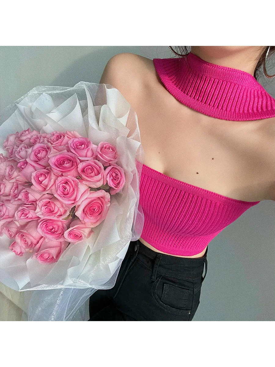 TVVOVVIN European Hot Girl Sexy Style Tight Elastic Knitted Short Vest Women's Solid Color Hollow Hanging Neck Tank Tops E26I
TVVOVVIN European Hot Girl Sexy Style Tight Elastic Knitted Short Vest Women's Solid Color Hollow Hanging Neck Tank Tops E26I
