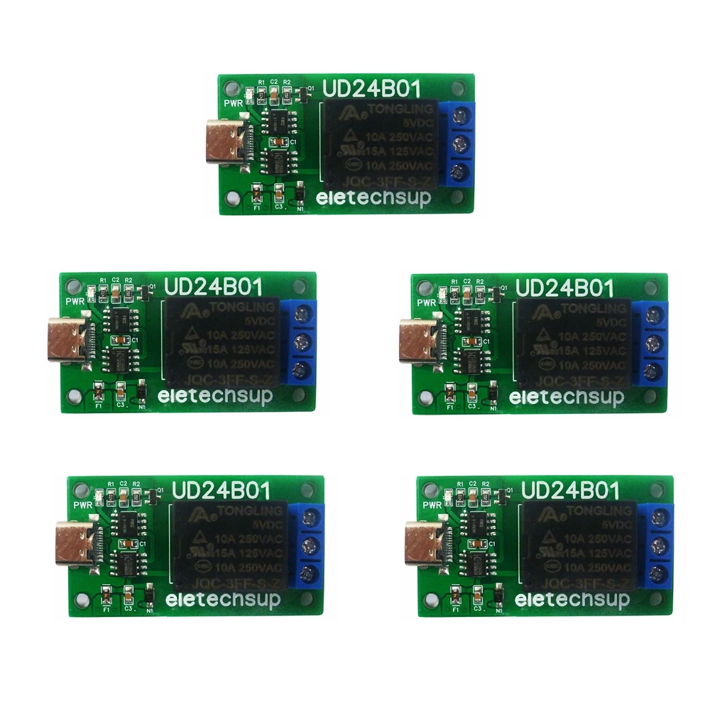 

5 Pcs DC 5V 12V TYPE-C USB TTL232 Relay Module PC UART Serial Port Switch Board For Arduino For UNO MEGA Raspberry PI