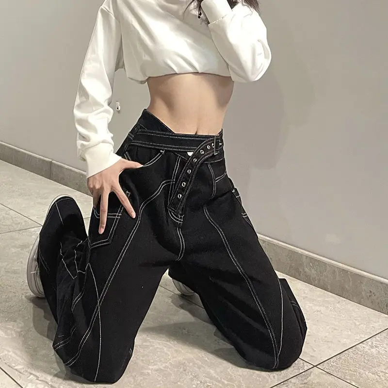 2022 New Arrival Autumn Women Cotton Denim Patchwork Full Length Pants All-matched Button Fly Waist Straight Casual Jeans P356
2022 New Arrival Autumn Women Cotton Denim Patchwork Full Length Pants All-matched Button Fly Waist Straight Casual Jeans P356