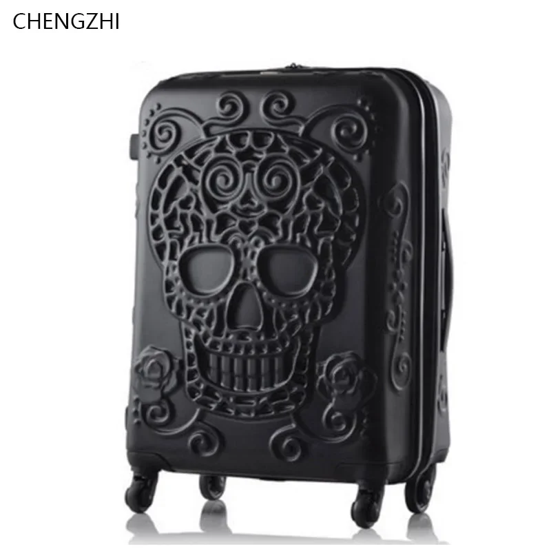 20"24"28" Inch Cheap Skull Suitcase Carry On Trolley Case Rolling Luggage Bag For Travelling
20"24"28" Inch Cheap Skull Suitcase Carry On Trolley Case Rolling Luggage Bag For Travelling