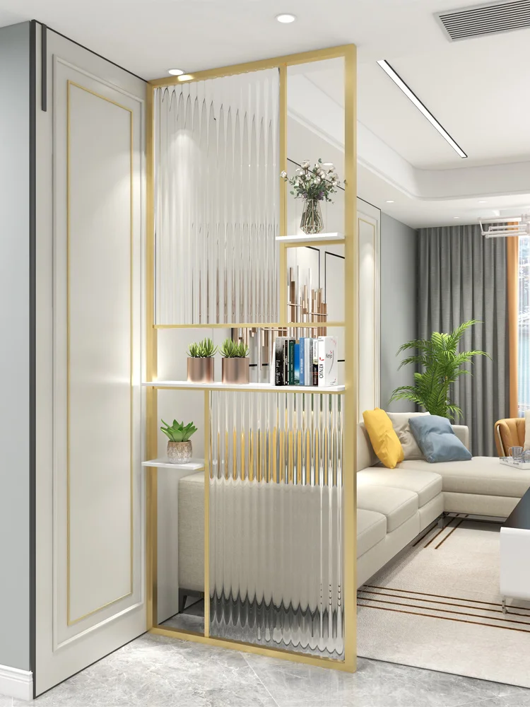 Modern minimalist screen partition Changhong glass metal light luxury entrance living room stainless steel porch cabinet grille
Modern minimalist screen partition Changhong glass metal light luxury entrance living room stainless steel porch cabinet grille