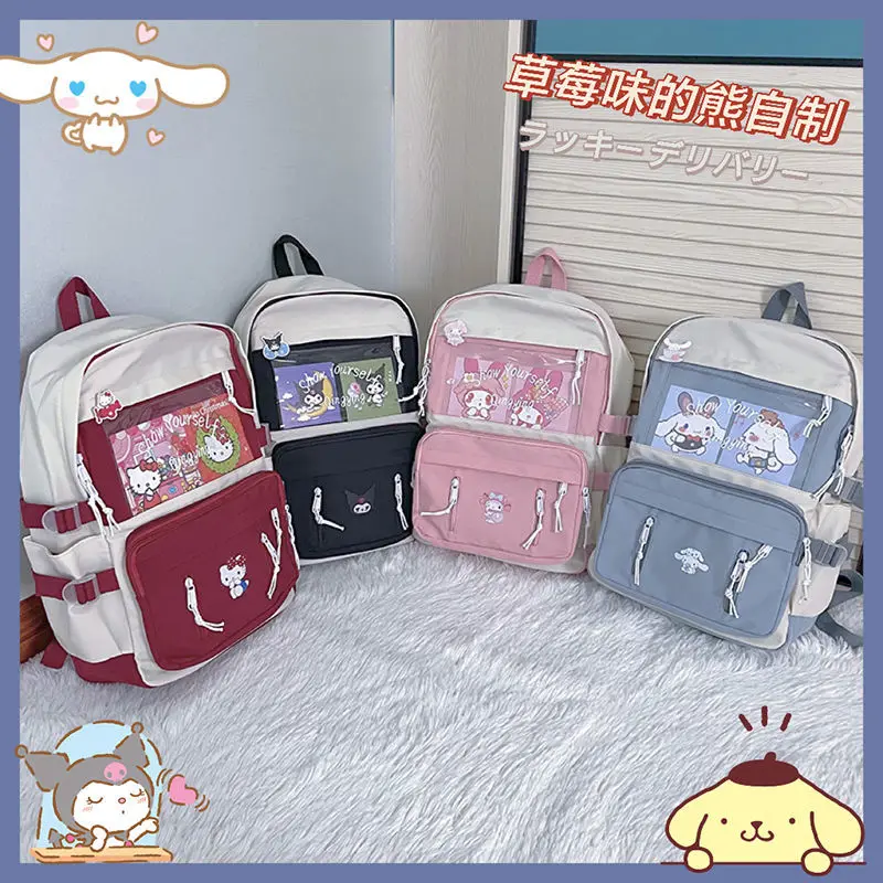 Милый рюкзак My Melody Cinnamoroll Kuromi Hellokitty в стиле аниме, милый мультяшный рюкзак, школьная сумка, рюкзак в подарок
Милый рюкзак My Melody Cinnamoroll Kuromi Hellokitty в стиле аниме, милый мультяшный рюкзак, школьная сумка, рюкзак в подарок