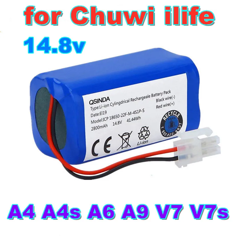 

Upgrade100% original Rechargeable Battery 14.8v robotic vacuum cleaner accessories parts for Chuwi ilife A4 A4s A6 A9 V7 V7s