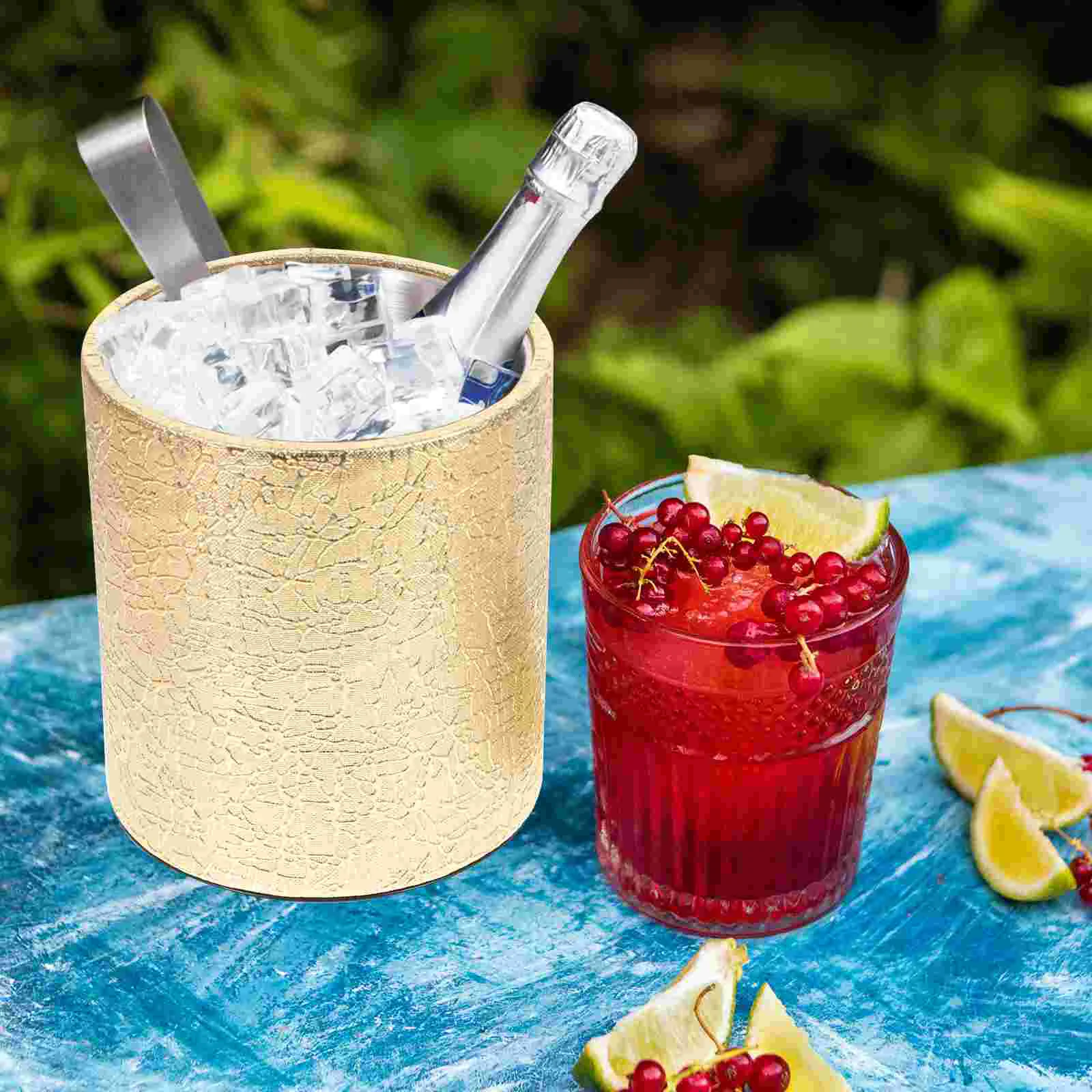 Beverage Chiller Metal Ice Bucket Clear Container Lid Bin Drink Bottle Stainless Steel
Beverage Chiller Metal Ice Bucket Clear Container Lid Bin Drink Bottle Stainless Steel