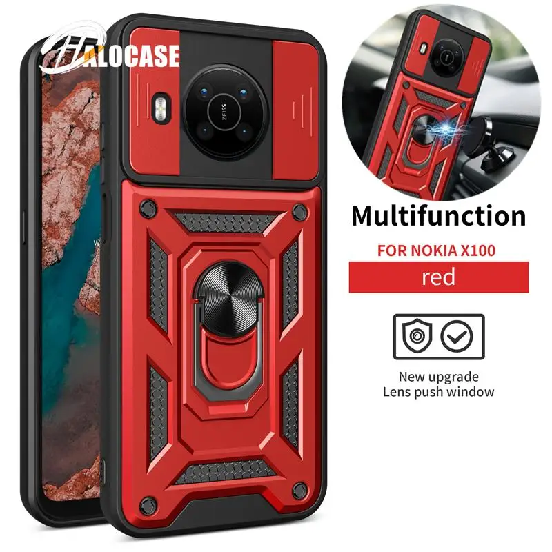 For Nokia G10 G20 X100 Case Push Pull Camera Protection Phone Case For Nokia C1 C10 C20 C30 Magnetic Car Ring Stand Back Cover
For Nokia G10 G20 X100 Case Push Pull Camera Protection Phone Case For Nokia C1 C10 C20 C30 Magnetic Car Ring Stand Back Cover