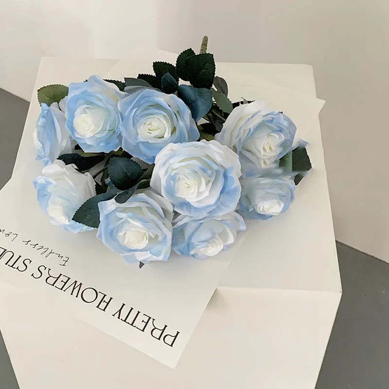 Exquisite Living Room Wedding Hand Bouquet Garden Decoration Broken Artificial Ice Blue Roses High Quality Fashion Photography
Exquisite Living Room Wedding Hand Bouquet Garden Decoration Broken Artificial Ice Blue Roses High Quality Fashion Photography