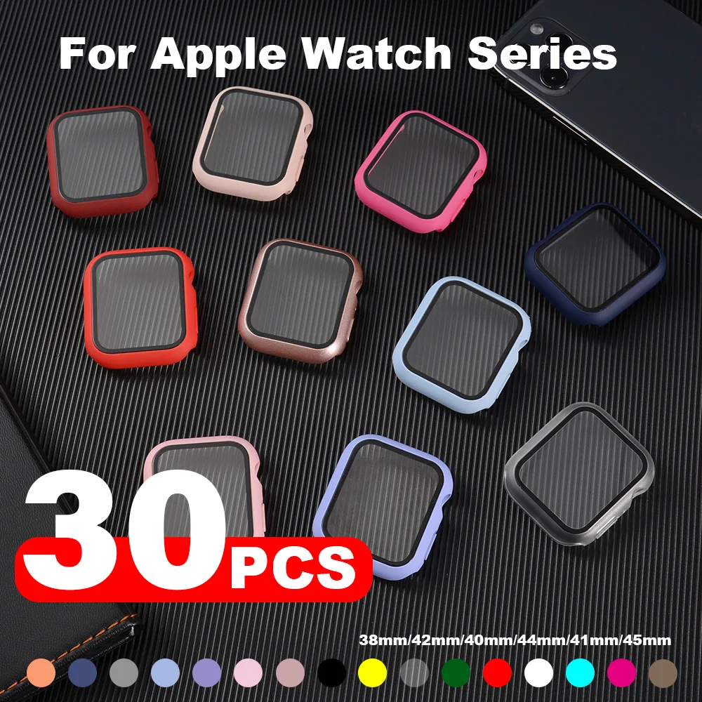 30pcs Full Cover For Apple Watch S7 S6 S5 S4 SE Matte Plastic For Cars Hard Frame Case With Glass For iwatch S1 S2 S3 Protector
30pcs Full Cover For Apple Watch S7 S6 S5 S4 SE Matte Plastic For Cars Hard Frame Case With Glass For iwatch S1 S2 S3 Protector