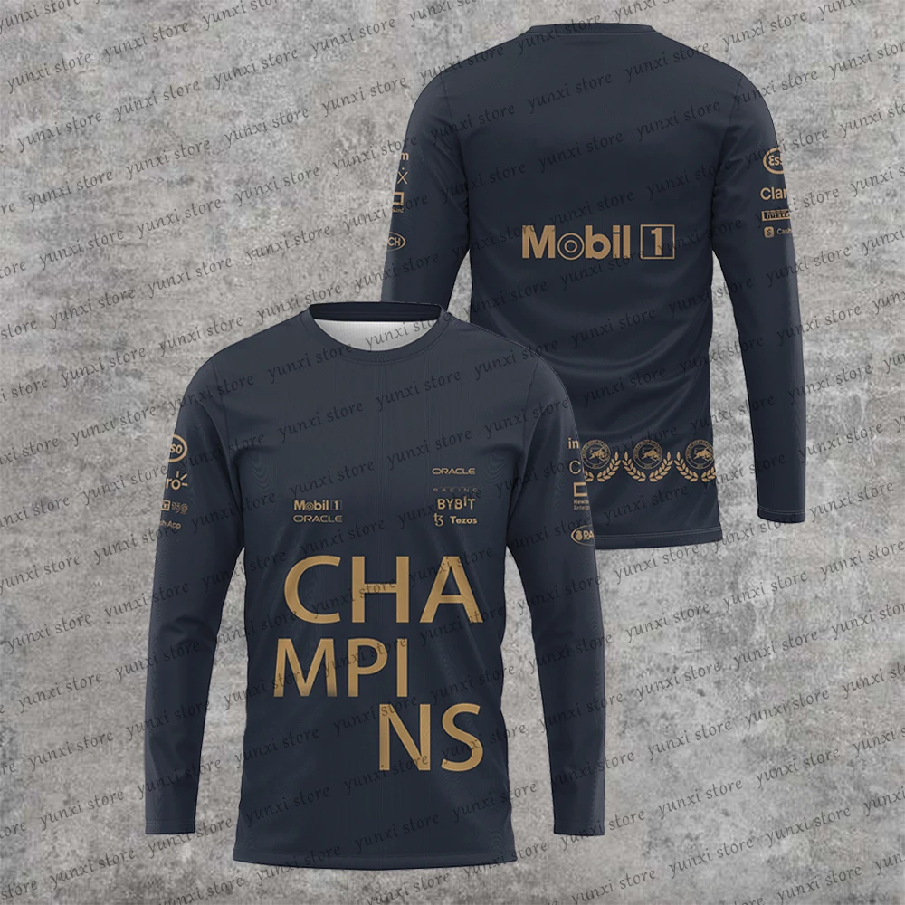 Autumn and Winter New F1 T-shirt Men's Tops Outdoor Extreme Sports Winner Second Anniversary Long Sleeve Formula 1 Fans Clothing
Autumn and Winter New F1 T-shirt Men's Tops Outdoor Extreme Sports Winner Second Anniversary Long Sleeve Formula 1 Fans Clothing
