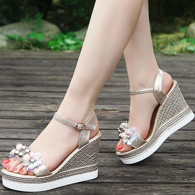 Women's Sandals Wedge Fashion Platform Open Toe comfortable slipper Outdoor Party Elegant Rhinestones Roman shoes sandalia nuvem
Women's Sandals Wedge Fashion Platform Open Toe comfortable slipper Outdoor Party Elegant Rhinestones Roman shoes sandalia nuvem