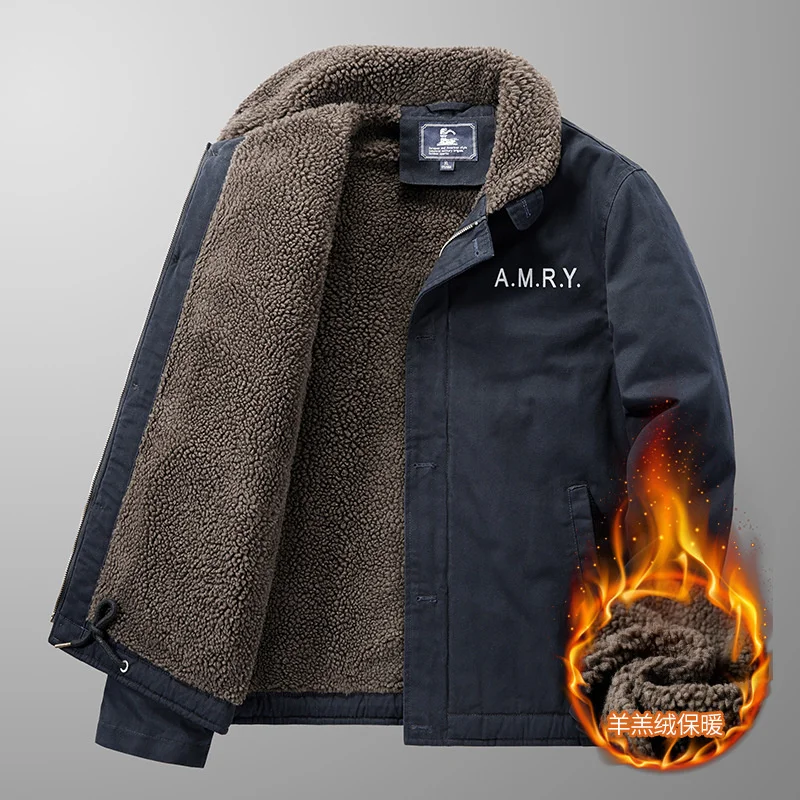 Autumn Winter Men Fleece Lined Casual Stand Collar Men's Clothing Old Fashion Vintage Military Bomber Jacket Mens
Autumn Winter Men Fleece Lined Casual Stand Collar Men's Clothing Old Fashion Vintage Military Bomber Jacket Mens