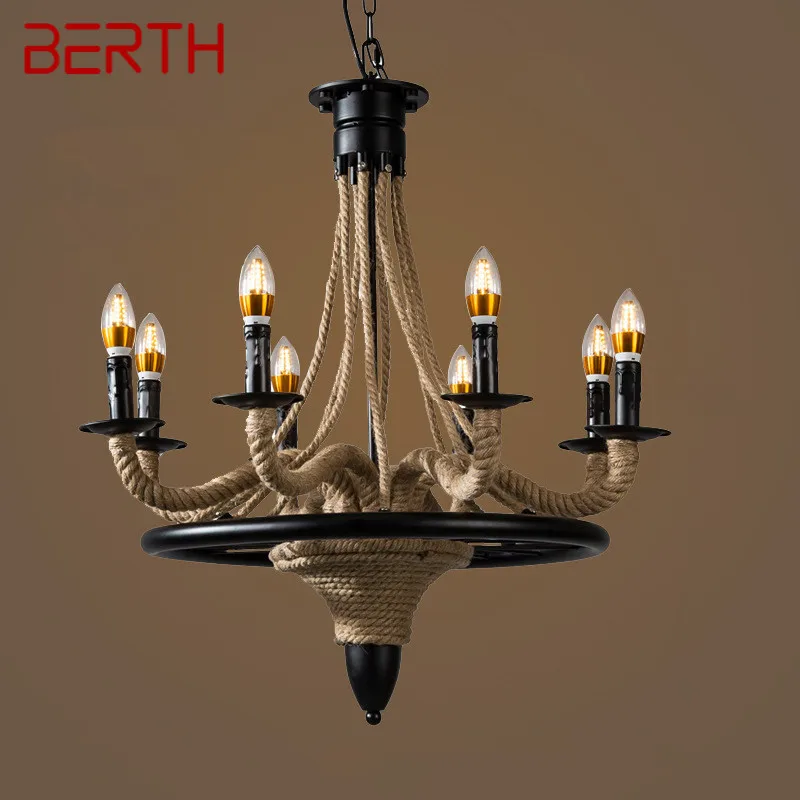 BERTH American Style Retrohemp Rope Chandelier Nostalgic Loft Industrial Style Internet Cafe Restaurant Hot Pot Shop Pendant
BERTH American Style Retrohemp Rope Chandelier Nostalgic Loft Industrial Style Internet Cafe Restaurant Hot Pot Shop Pendant