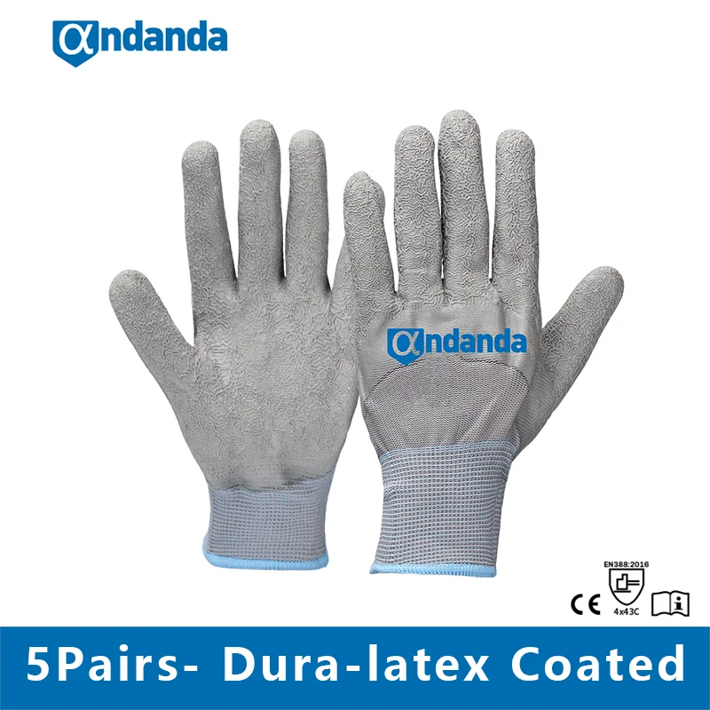 Andanda 5 Pairs Working Gloves Dura-latex Palm Dipped Security Protection Industrial Glove For Mechanical Repairing Work Gloves
Andanda 5 Pairs Working Gloves Dura-latex Palm Dipped Security Protection Industrial Glove For Mechanical Repairing Work Gloves