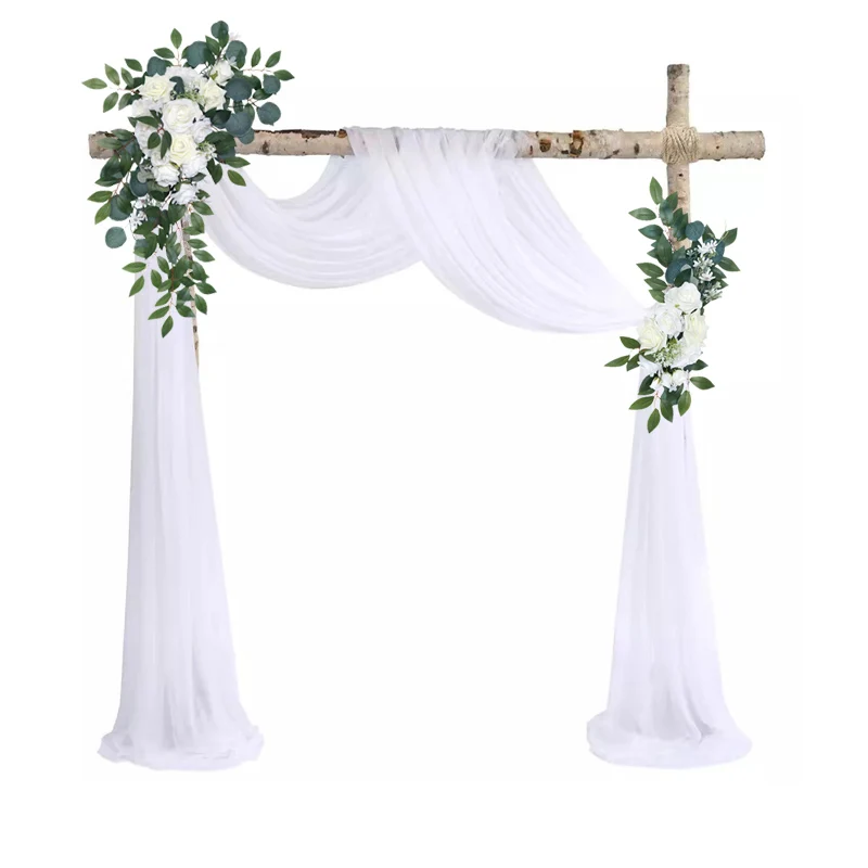 Искусственный венок розы для оформления фона, Свадебный декор, 2 шт. 
Искусственный венок розы для оформления фона, Свадебный декор, 2 шт.