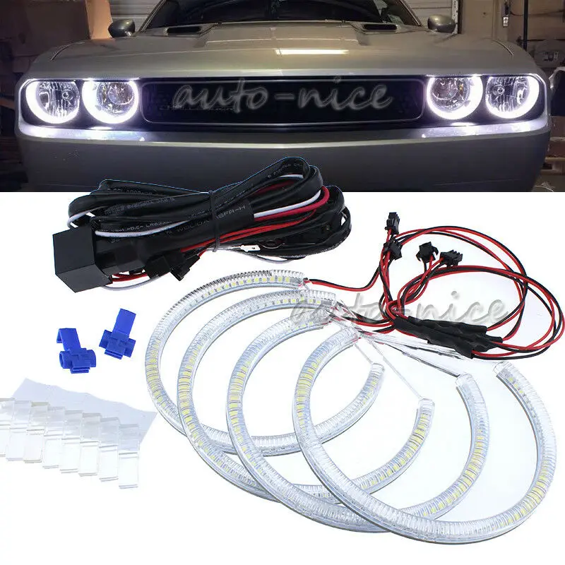 Светодиодные кольца с ореолом 4x мм, Белый Smd для Dodge Challenger, комплект фар с ангельскими глазами
Светодиодные кольца с ореолом 4x мм, Белый Smd для Dodge Challenger, комплект фар с ангельскими глазами