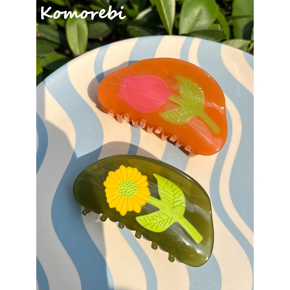 2022 New Geometric Semicircle Sunflower Rose Acetic Acid Hair Clips Transparent Flowers Acrylic Hair Claw for Women Accessories
2022 New Geometric Semicircle Sunflower Rose Acetic Acid Hair Clips Transparent Flowers Acrylic Hair Claw for Women Accessories